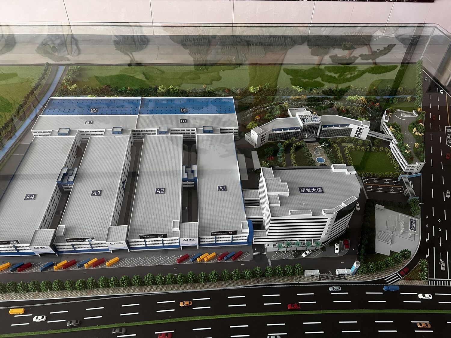 Scale model of the Weili campus